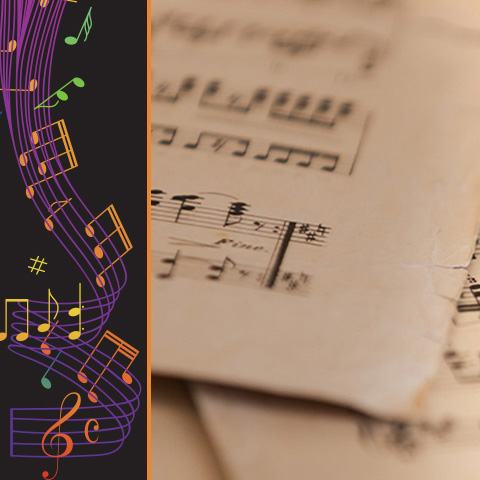 music notes on a page