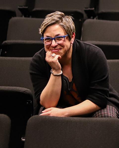 A member of the theater faculty