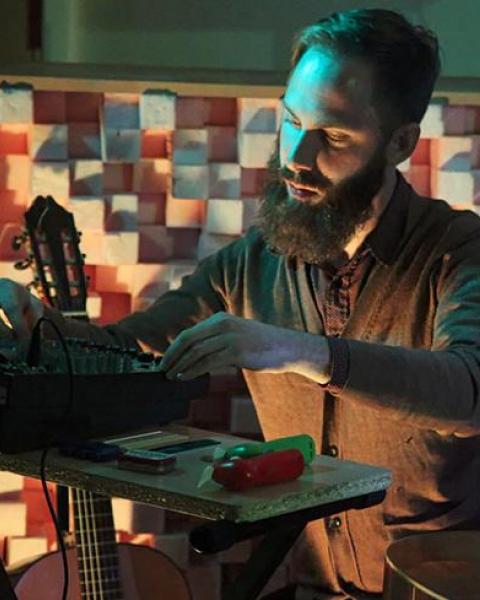 Musician at a controller