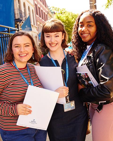 Students smiling