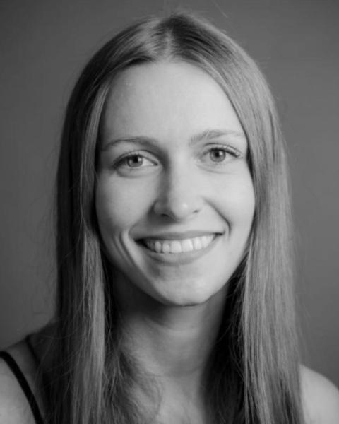 Emily Jerant-Hendrickson headshot in black and white
