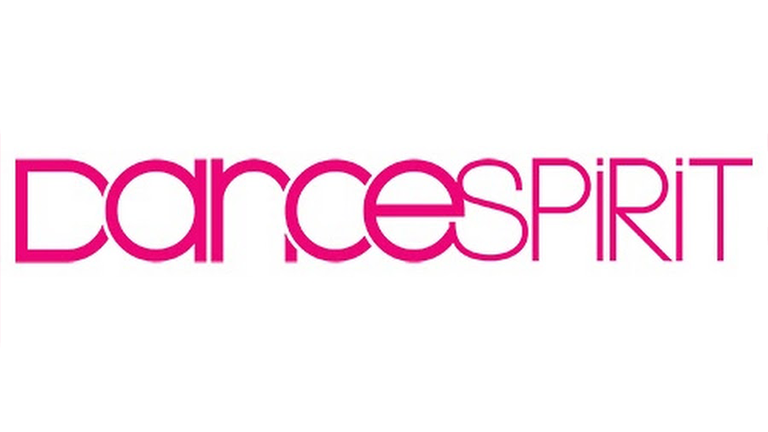 "Dance Spirit" in pink letters with transparent background