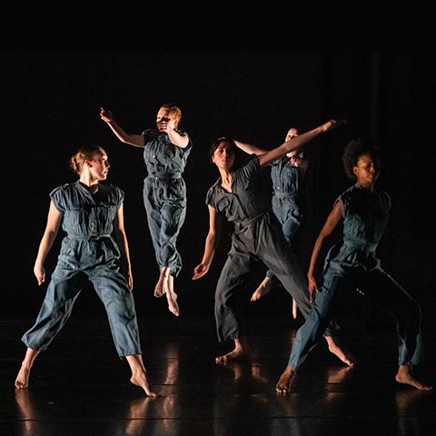 Five dance students posing
