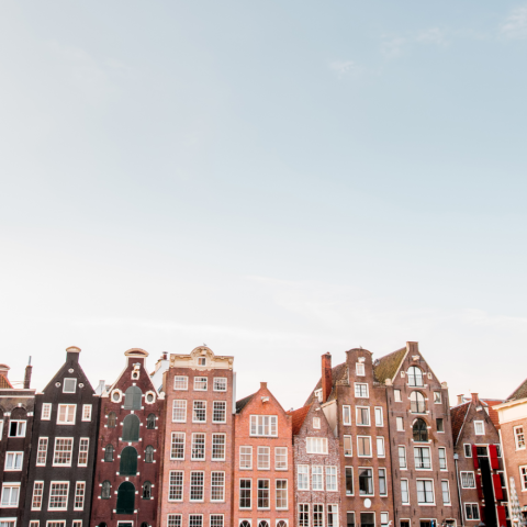 Amsterdam city skyline