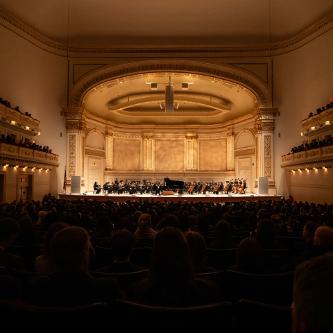 carnegie hall stage with audience