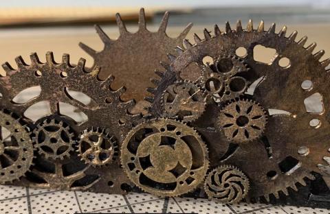 Adamson’s handmade model was inspired by the inner workings of clocks.
