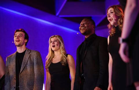 Musical theater students sing a medley of Broadway tunes.
