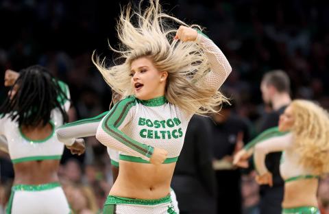 Celtics dancer Sophie Reynolds performs in TD Garden.