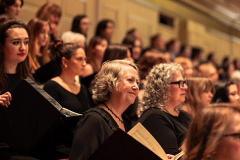 Boston Conservatory’s three choirs shared the stage with members of the Back Bay Chorale.