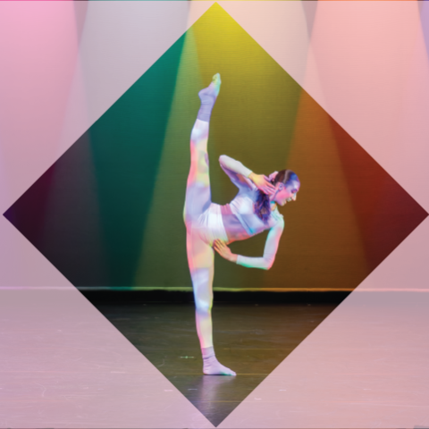 dancer with foot pointing up